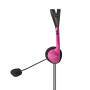 Nedis PC-Headset / Auf Ohr / Stereo / 2x 3.5 mm / Klappbarer Mikrofon / Pink