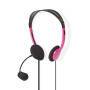 Nedis PC-Headset / Auf Ohr / Stereo / 2x 3.5 mm / Klappbarer Mikrofon / Pink