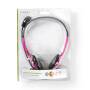 Nedis PC-Headset / Auf Ohr / Stereo / 2x 3.5 mm / Klappbarer Mikrofon / Pink