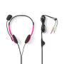 Nedis PC-Headset / Auf Ohr / Stereo / 2x 3.5 mm / Klappbarer Mikrofon / Pink