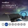 Nedis Gaming Combo Kit / 4-in-1 / Tastatur, Headset, Maus und Mauspad / Blau / Schwarz / QWERTY / IT-Layout