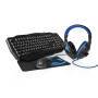 Nedis Gaming Combo Kit / 4-in-1 / Tastatur, Headset, Maus und Mauspad / Blau / Schwarz / QWERTY / IT-Layout