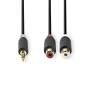 Nedis Stereo-Audiokabel| 3.5 mm Stecker| 2x Cinch Buchse| Vergoldet| 0.20 m| rund| - Cable - Audio/Multimedia