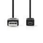 Nedis CCGP60200BK20 - 2 m - USB A - Mini-USB A - USB 2.0 - 480 Mbit/s - Black