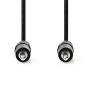 Nedis Stereo-Audiokabel / 3.5 mm Stecker / 3.5 mm Stecker / Vernickelt / 10.0 m / Rund / Schwarz / Blister