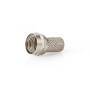 Nedis F-Stecker| gerade| Stecker| Vernickelt| 75 Ohm| Twist-on|