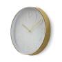 Nedis Wanduhr / Durchmesser: 300 mm / Kunststoff / Gold / Weiss