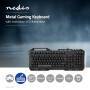 Nedis Wired Gaming Keyboard / USB 2.0 / Folientasten / LED / US international / US-Layout / Stromversorgung über USB / Netzkabellänge: 1.50 m / Gaming