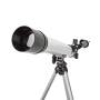 Nedis Teleskop / Blende: 50 mm / Brennweite: 600 mm / Finderscope: 5 x 24 / Max. Arbeitshöhe: 125 cm / Tripod / Schwarz / Weiss