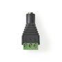 Nedis CCTV-Sicherheitsstecker / 3-Way Terminal Block / 3.5mm Jack Buchse / Buchse / Grün / Schwarz