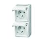 BUSCH JAEGER 20-02 EW-54 - CEE 7/3 - 2P+E - White - IP44 - 250 V - 16 A