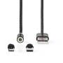 Nedis USB KABEL 2.0 A/B/C 10W 2M BOX (CCGB60630BK20     SW)