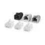 Nedis RJ45-Stecker / RJ45 Pass Through / Festes/verseiltes UTP CAT6 / Gerade / Vergoldet / 10 Stück / PVC / Grau / Schwarz / Weiss / Box