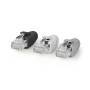 Nedis RJ45-Stecker / RJ45 Pass Through / Festes/verseiltes UTP CAT6 / Gerade / Vergoldet / 10 Stück / PVC / Grau / Schwarz / Weiss / Box