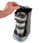 Nedis KACM300FBK - Drip coffee maker - 0.42 L - Ground coffee - 700 W - Black - Silver