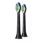 Philips 2-pack Standard sonic toothbrush heads - 2 pc(s) - Black - Medium - Kids - 2 Series plaque defence 2 Series plaque defence 3 Series gum health DiamondClean DiamondClean... - Regular