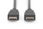 DIGITUS HDMI HighSpeed Ethernet HDMI,3m, Ultra HD 60p, gold, sw Kabel und Adapter -TV/Video-