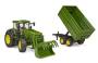 Bruder, John Deere 7930 mit Anhänger 3055/3155, 80,5x17,5x20 cm, 3 Teile	