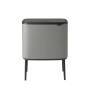 Brabantia Mülleimer Bo Touch Bin Mineral Concrete Grey, 3 x 11 L Papierkörbe & Mülleimer