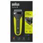 Braun Series 3 300 Electric Shaver - Razor for Men - Black/Volt Green - Foil shaver - Buttons - Black - Green - LED - Charging - Power - AC/Battery