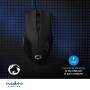 Nedis Gaming Mouse / Verdrahtet / 1200 / 2400 / 4800 / 7200 dpi / Einstellbar DPI / Anzahl Knöpfe: 6 / Programmierbare Tasten / Rechtshändig / 1.50 m / Ohne Beleuchtung