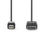 Nedis Mini Displayport-Kabel / DisplayPort 1.2 / Mini DisplayPort Stecker / DisplayPort Stecker / 21.6 Gbps / Vernickelt / 2.00 m / Rund / PVC / Schwarz / Label