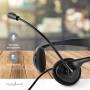 Nedis PC-Headset / Auf Ohr / Stereo / USB Type-A / USB Type-C™ / Klappbarer Mikrofon / Schwarz