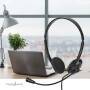 Nedis PC-Headset / Auf Ohr / Stereo / USB Type-A / USB Type-C™ / Klappbarer Mikrofon / Schwarz