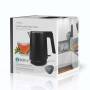 Nedis Wasserkocher / 1.0 l / Plastik / Schwarz / Um 360 Grad drehbar / Verdecktes Heizelement / Strix® Controller / Boil-dry protection