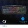 Nedis Wired Gaming Keyboard / USB 2.0 / Folientasten / LED / US international / US-Layout / Stromversorgung über USB / Netzkabellänge: 1.50 m / Gaming