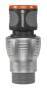 Gardena 18256-20 - Hose connector - 3/4" - Metal,Plastic - Black - Gray - Metallic