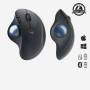 Logitech ERGO M575 Wireless Trackball Mouse - Right-hand - Trackball - RF Wireless + Bluetooth - 2000 DPI - Graphite