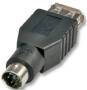 LINDY Adapter USB-Maus an PS/2-Port  USB A F am MD6 M (70000)