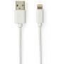 Nedis Data- en cable Apple Lightning 8-pins M-USB A M 1m WH - Cable - Digital