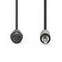 Nedis DIN-Audio-Kabel / DIN 5-Pin Stecker / 3.5 mm Stecker / Vernickelt / 1.00 m / Rund / PVC / Schwarz / Label