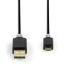 Nedis USB-Kabel| USB 2.0| USB-A Stecker| Micro-B| 480 Mbps| Vergoldet| 2. - Cable - Digital