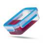 EMSA CLIP & CLOSE - Box - Rectangular - 0.6 L - Blue - Transparent - Polypropylene (PP) - Thermoplastic elastomer (TPE) - Germany