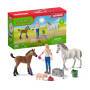 Schleich Farm World Vet visiting mare and foal - 3 yr(s) - Multicolor - Farm - 4 pc(s) - Not for children under 36 months - Closed box