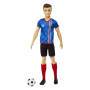 Mattel Ken Fußballspieler-Puppe, kurze Haare, Trikot mit der Nummer 10, Fußball, Stollenschuhe, Stut