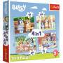 Trefl S.A. Bluey 4in1 Puzzle 12/15/20/24 Teile