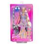 Mattel Barbie Fun & Fancy Puppe mit Accessoires, Modepuppe mit extra langem blondem Haar und 2 Looks