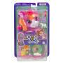 Mattel Polly Pocket Pony-Rodeo, Spielset mit 1 kleinen Puppe und Pferdchen, Spielzeug für unterwegs 