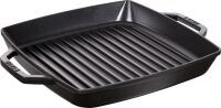 STAUB Grillpfanne mit 2 Griffen Gusseisen 28x28cm schwarz