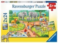 Ravensburger 7813 Puzzle Ein Tag im Zoo 2 X 24 Teile