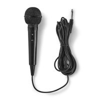 Nedis Kabelgebundenes Mikrofon / Cardioid / Festkabel / 5.00 m / 80 Hz - 12 kHz / 600 Ohm / -75 dB / Ein-/Ausschalter / ABS / Schwarz