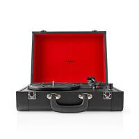Nedis Plattenspieler| 33 45 78 U/min| Riemenantrieb| 1x Stereo RCA| Bluetooth|
