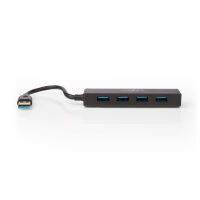 Nedis USB-Hub (UHUBU3410BK)  Nedis Sortiment UHUBU3410BK USB 3.0 Hub 4-Port schwarz