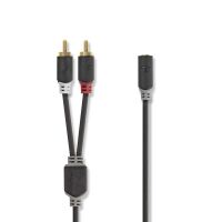 Nedis AUDIOKABEL 3,5MM 2X3,5MM 0,2m (CABW22255AT02)