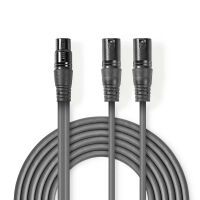 Nedis Balanced Audio-Kabel| 2x XLR 3-Pin Stecker| Buchse| Vernickelt| 1.50 m - Cable - Audio/Multimedia