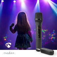 Nedis Wireless-Mikrofon-Set / 20 Kanäle / 1 Mikrofon / Cardioid / 70 Hz - 13 kHz / 1000 Ohm / -95 dB / Lautstärke-Regler / Schwarz